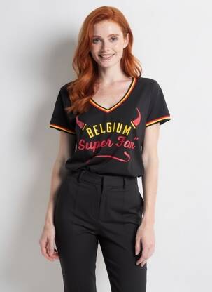 T-shirt noir ZEB STYLE LAB  femme