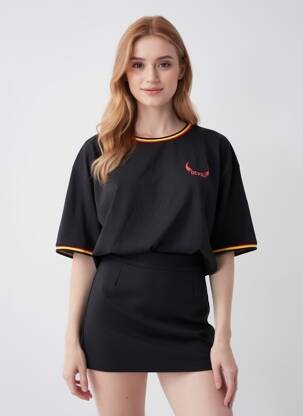 T-shirt noir ZEB STYLE LAB  femme