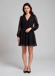 Robe courte noir MANGO femme