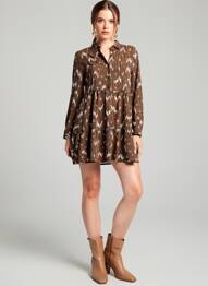 Robe courte marron VERO MODA femme
