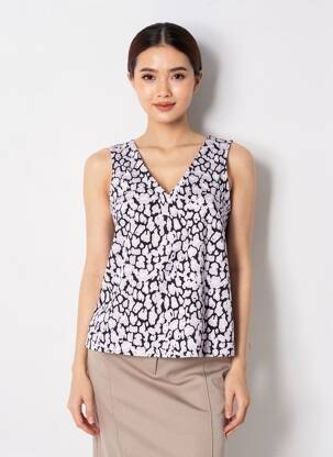 Blouse col v noir VERO MODA femme