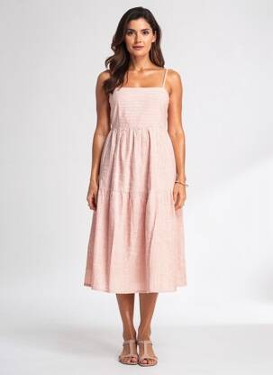 Robe courte col rond orange VERO MODA femme
