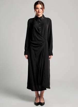 Robe longue noir MANGO femme