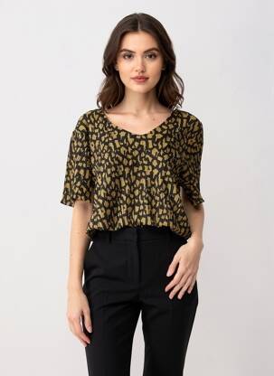 Chemisier manches courtes noir ONLY femme