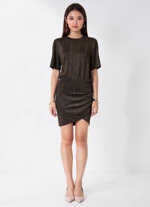 Robe courte or MANGO femme