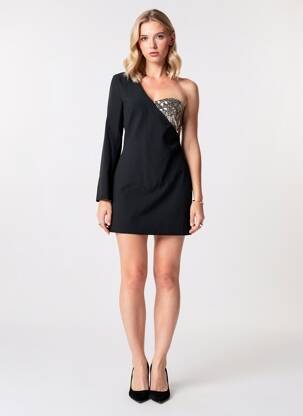 Robe courte noir MANGO femme