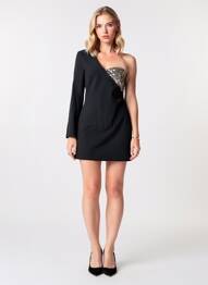 Robe courte noir MANGO femme