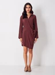 Robe courte marron MANGO femme