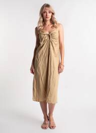 Robe courte sans manche sans manche beige ONLY femme