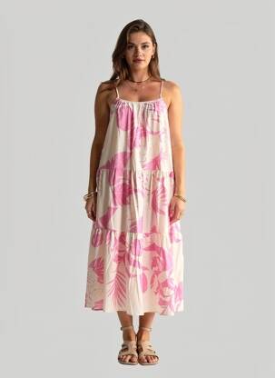 Robe courte rose MANGO femme