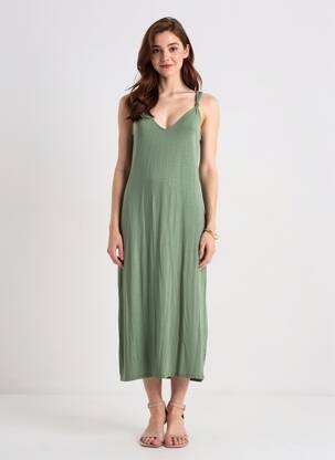 Robe courte sans manche sans manche vert VILA femme