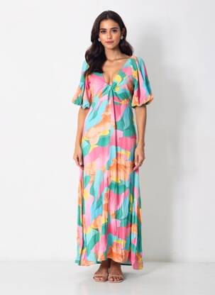 Robe longue bleu VILA femme