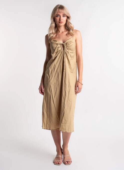 Robe courte sans manche sans manche beige ONLY femme