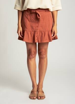 Jupe courte marron MOLLY BRACKEN femme