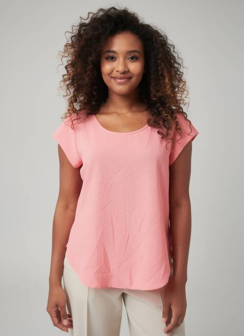 Top manches courtes manches courtes rose ONLY femme