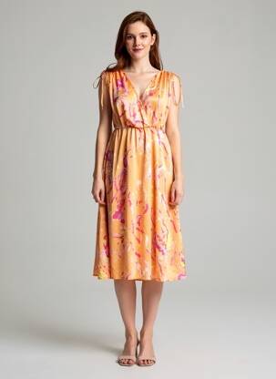 Robe courte orange VERO MODA femme