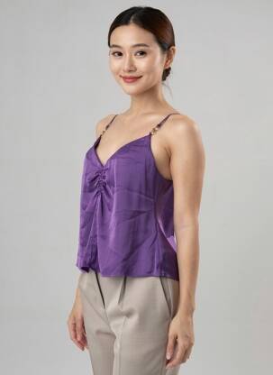 Top violet MORGAN femme