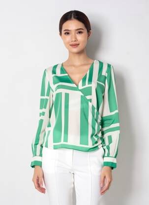 Blouse manches longues manches longues vert VERO MODA femme