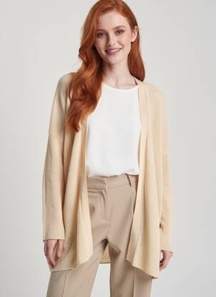 Gilet manches longues beige MANGO femme