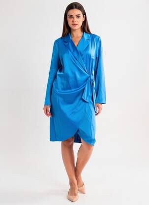 Robe mi-longue bleu VERO MODA femme