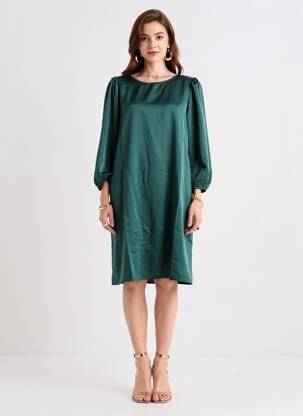 Robe mi-longue vert VILA femme