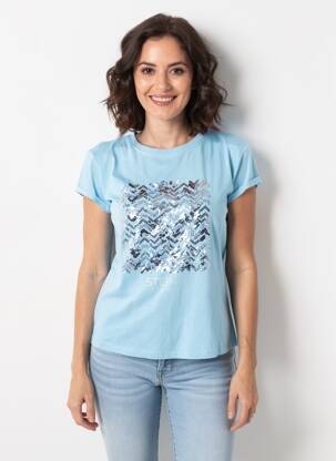 T-shirt bleu STREET ONE femme