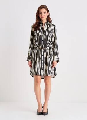 Robe mi-longue noir MANGO femme