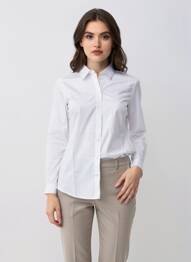 Chemisier manches longues manches longues blanc JACQUELINE DE YONG femme