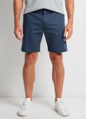Short bleu MANGO homme