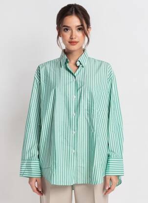 Chemisier vert MANGO femme
