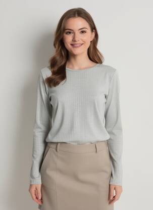 T-shirt gris MANGO femme