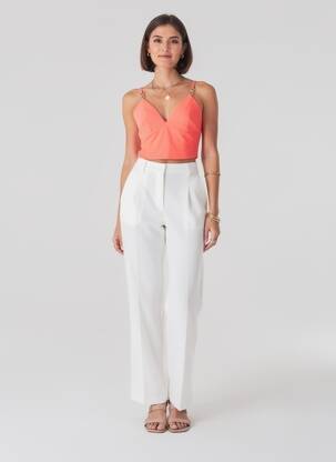 Top orange MORGAN femme