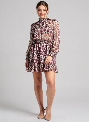 Robe courte rouge MANGO femme