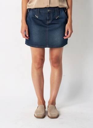 Jupe courte bleu MORGAN femme