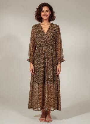 Robe longue marron ZABAIONE femme