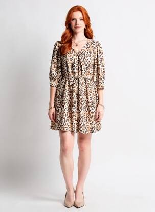 Robe longue manches longues manches longues beige JACQUELINE DE YONG femme