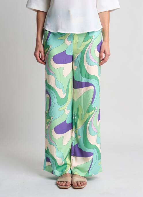 Pantalon large vert MORGAN femme