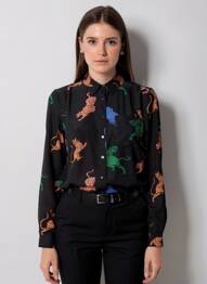Chemisier coupe droite noir ONLY femme