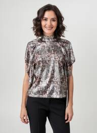 Chemisier argent ASTRID BLACK LABEL femme