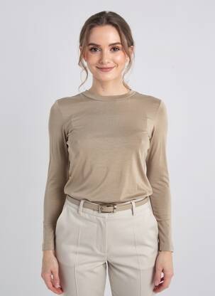 T-shirt beige MANGO femme