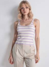 Débardeur violet MANGO femme