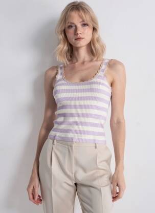 Débardeur violet MANGO femme