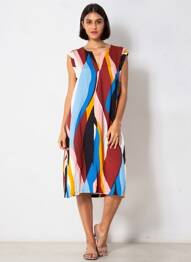 Robe mi-longue rouge STREET ONE femme