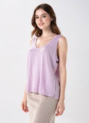 Débardeur violet MANGO femme
