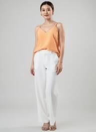 Blouse col v orange VERO MODA femme