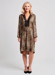 Robe mi-longue noir AMELIE & AMELIE femme