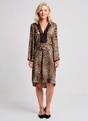 Robe mi-longue noir AMELIE & AMELIE femme