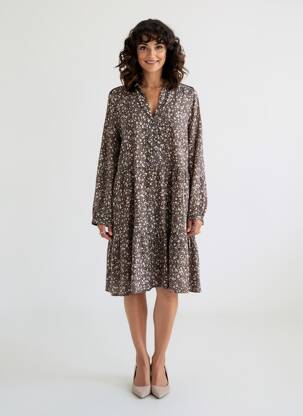 Robe mi-longue noir GARCIA femme
