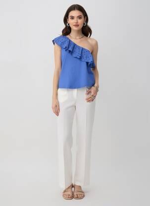 Top bleu MANGO femme
