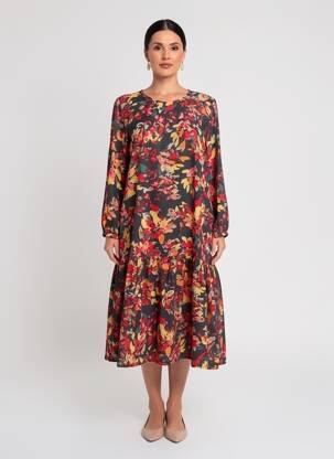 Robe mi-longue rouge S.OLIVER femme
